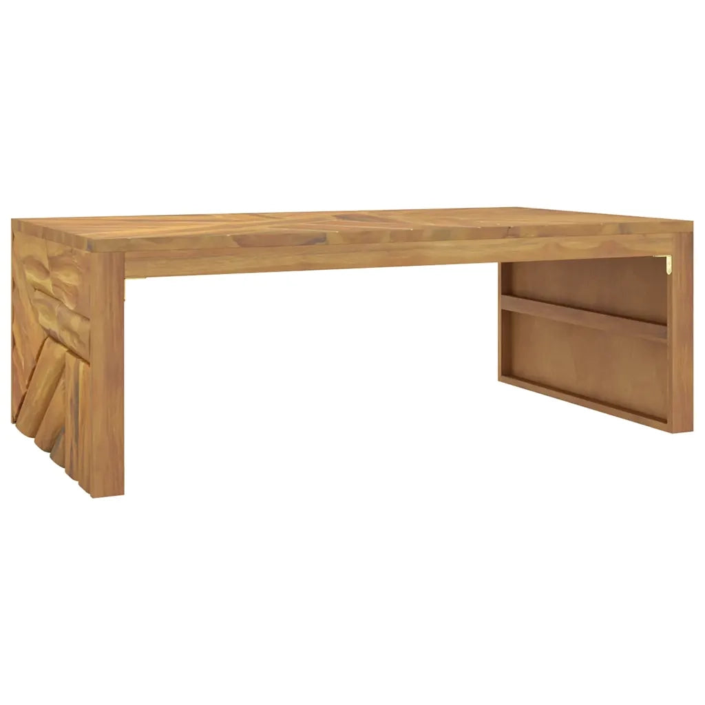 Tavolino da Salotto-Tavolino da soggiorno-Tavolo 110x60x38 cm in Legno Massello di Teak
