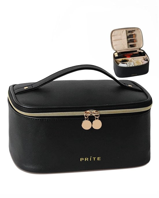 Tas da Costura Grande per Donne con Portaoggetti e Separatore Removibile, Materiale Impermeabile, Maniglia e Borsa per Trucco (Nero)