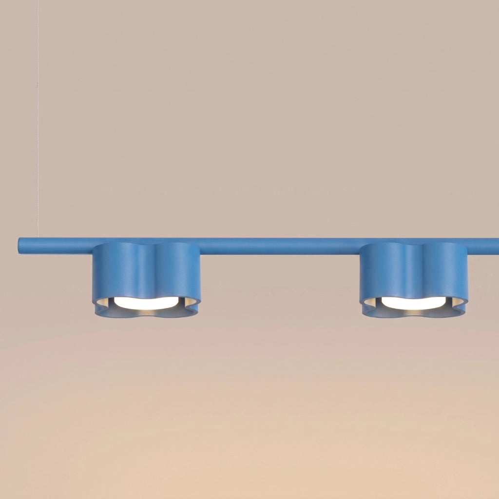 Lampadario OVIO 4 azzurro Gx53