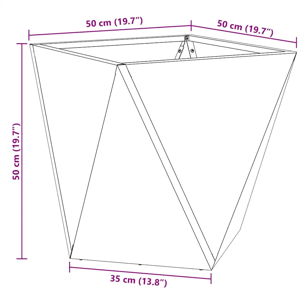Fioriera Argento 50 x 50 x 50 cm Acciaio inossidabile 883844