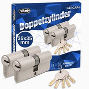 Cilindro a profilo professionale - Gelso slittente - Acciaio - 70 mm - 10 Chiavi - Classe di sicurezza contro gli intrusi A - Classe di sicurezza 2 - Cerniera di sicurezza per la porta