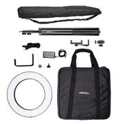Ring light a LED 380 Bi-Color dimmerabile 23W, Luce ad anello con treppiedi fotografico, per foto e video, incl. accessori