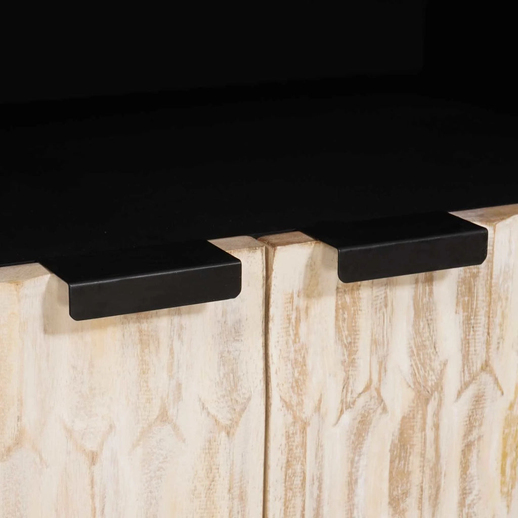 Credenza | Madia | Buffet da pranzo | Armadio da pranzo con porta Finitura Bianco Lavato 60 x 33 x 75 cm
