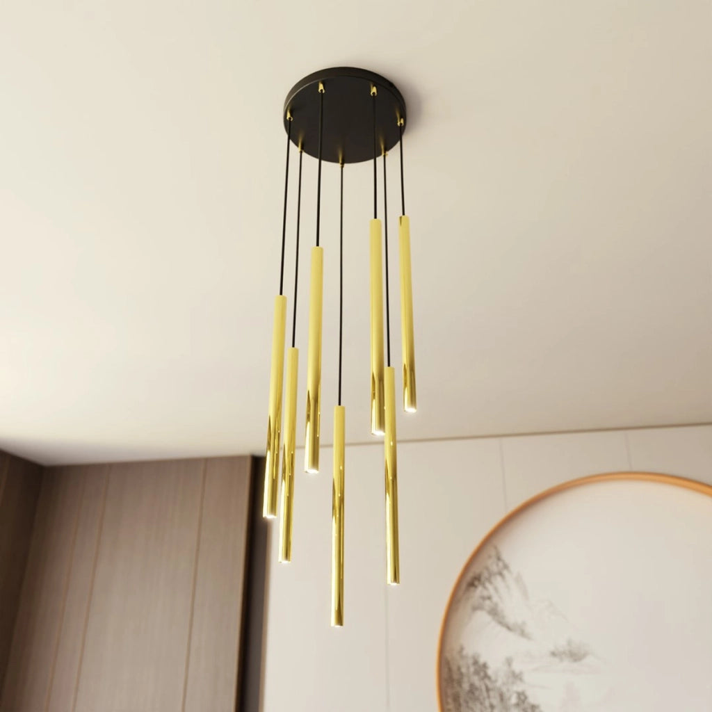 Lampada a sospensione Selter oro e nero