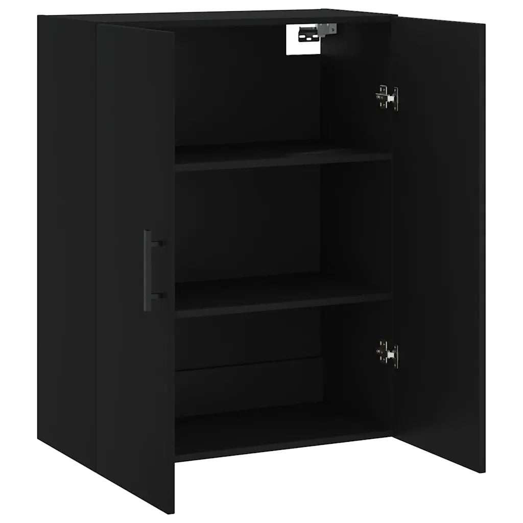 Armadietto a Muro | Mobile a Parete Nero 69,5x34x90 cm
