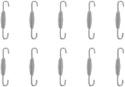 Sistema di scarico in acciaio inossidabile 68mm - Set da 10 - Resistente alla corrosione - Installazione facile - Disegno a gancio - Molla
