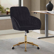 Sedia da ufficio regolabile in altezza - Zephmum - Ergonomica, schienale, per sedute prolungate, nera