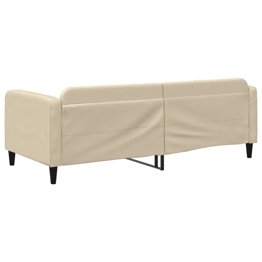 Letto da Giorno Crema 90x200 cm in Tessuto