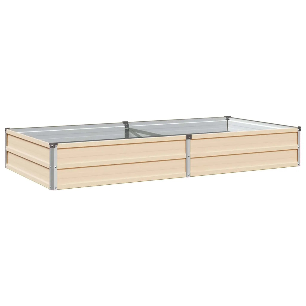 Letto rialzato da giardino Avorio 160 x 80 x 24 cm 8006480