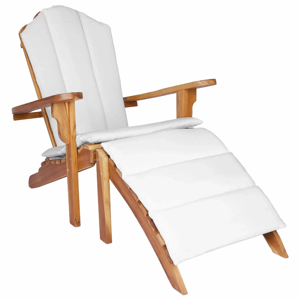 Sedia Adirondack da Giardino con Poggiapiedi Naturale 42041353