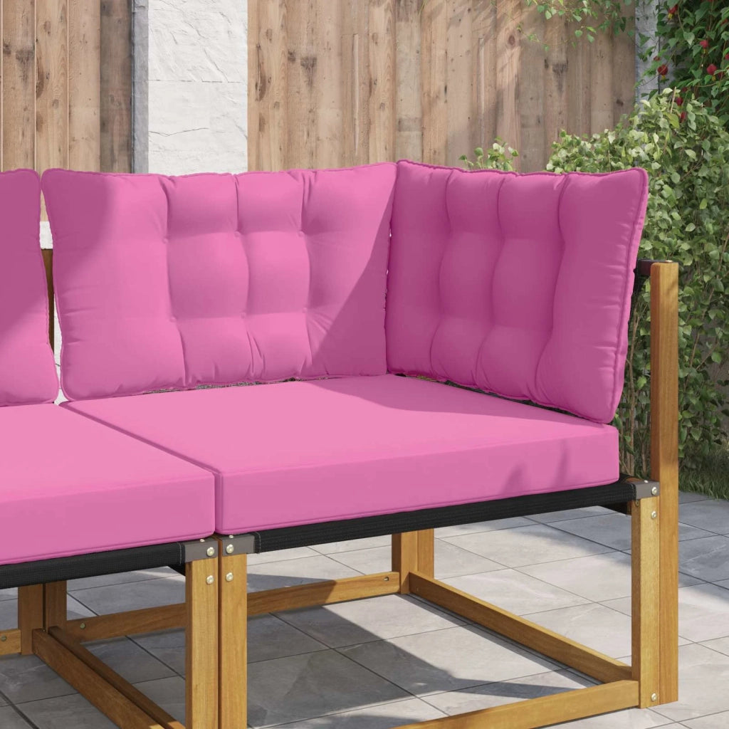 Cuscino per divano da esterno 3 pcs Rosa Poliestere 900929