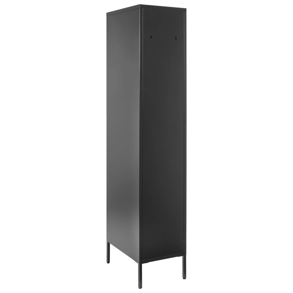 Armadietto mobile contenitore Armadietto In Metallo Nero Con 5 Ripiani E Binario Moderno Home Office