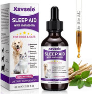 Supplemento per cani a base di melatonina 60ml - Melatonina liquida - Aiuta a ridurre l'ansia - Supplemento per cani - Riduce l'ansia - Aiuta contro rumore e fuochi d'artificio - Supplemento per cani