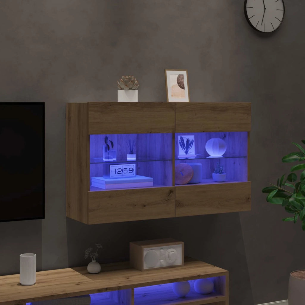 Mobile TV da parete Rovere artigianale 98,5 x 30 x 60,5 cm 8000986
