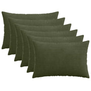 Federa 6 pcs HEERLEN Verde 50 x 70 cm corduroy 911334