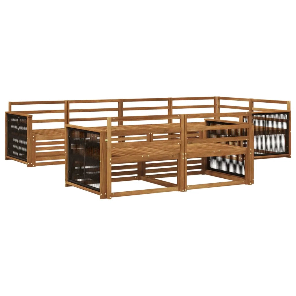 Set di divani da esterno 7 pz Naturale 3383472