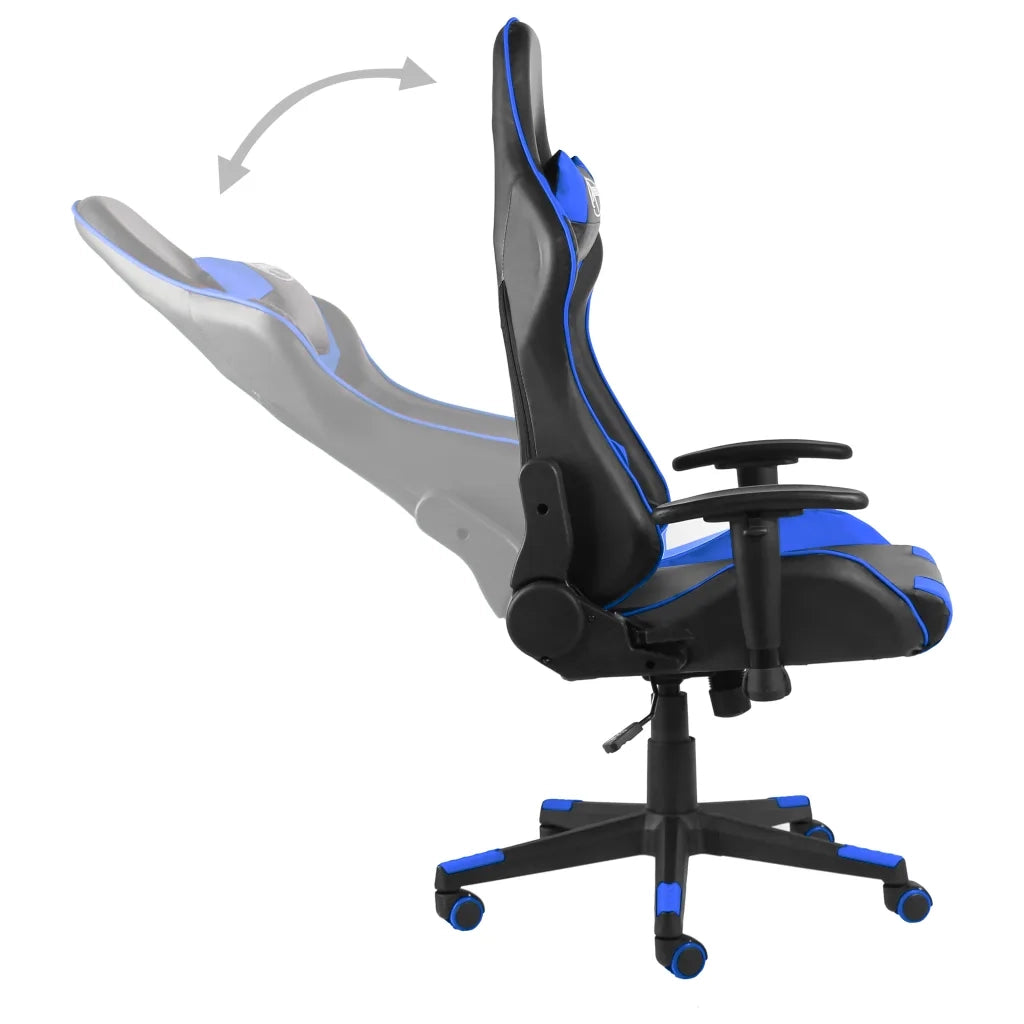 Sedia da Gaming | Sedia da e-sports Girevole Blu in PVC