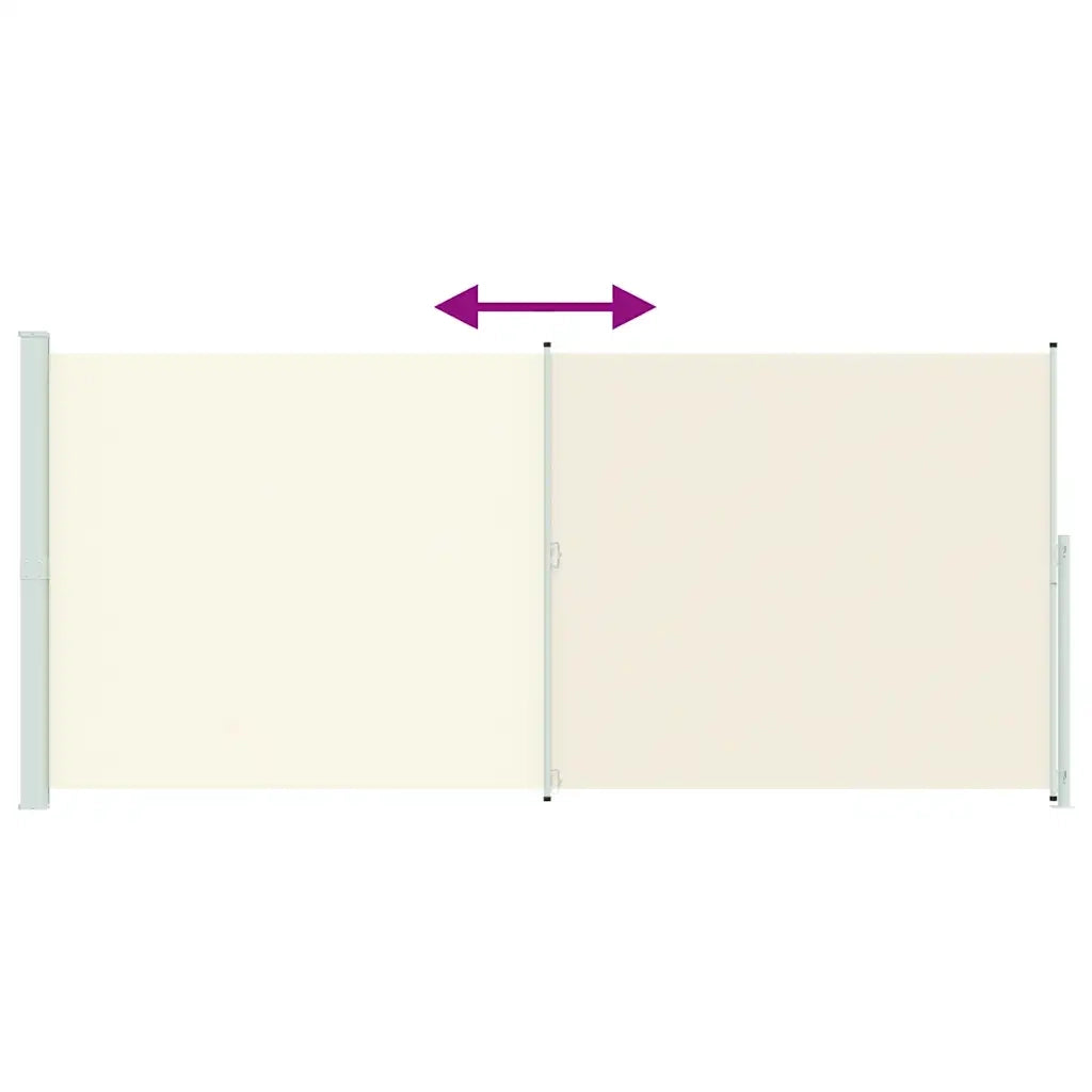 Tenda da Sole | Tenda laterale Retrattile per Patio 220x500 cm Crema
