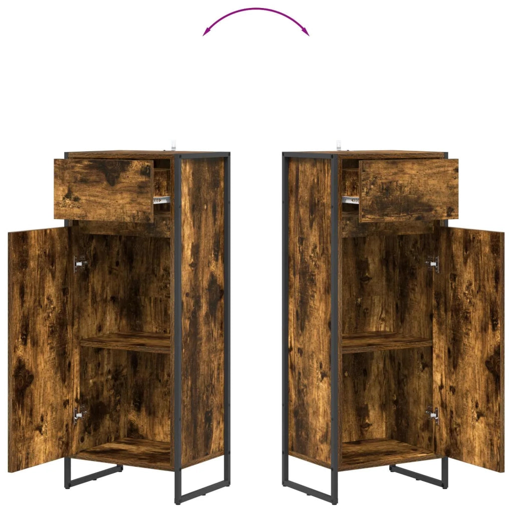 Mobile da Bagno con cassetto Quercia Fumosa 40 x 30 x 100 cm