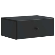 Mobiletto da notte a muro con cassetto Nero 49 x 34,5 x 20 cm