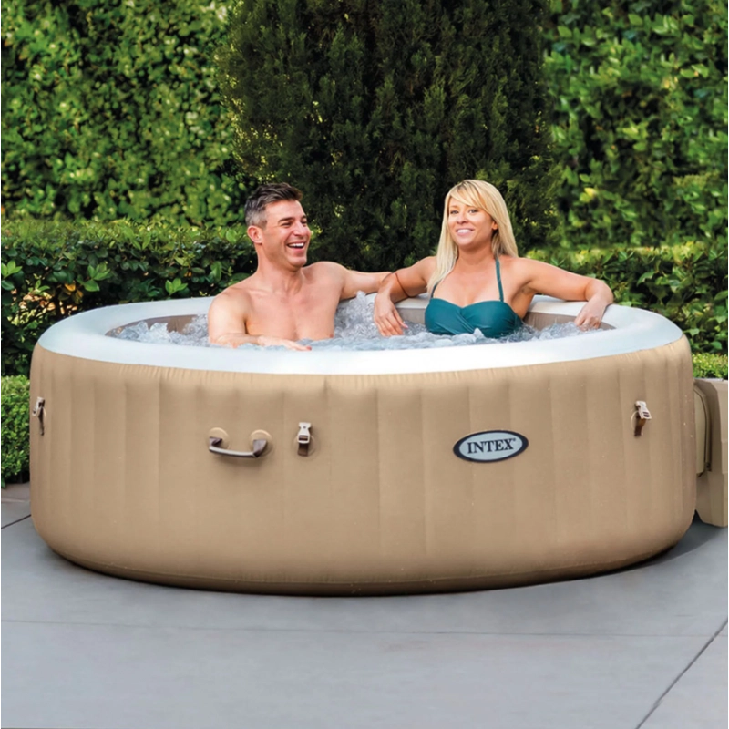 Spa gonfiabile idromassaggio 4 posti con riscaldamento 40°C e pompa filtro, diametro 196 cm altezza 71 cm per esterno - Intex