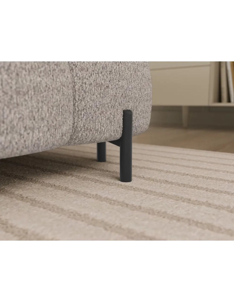 Divano panoramico convertibile Beige chiaro angolo sinistro FERARIA 358x93x202cm