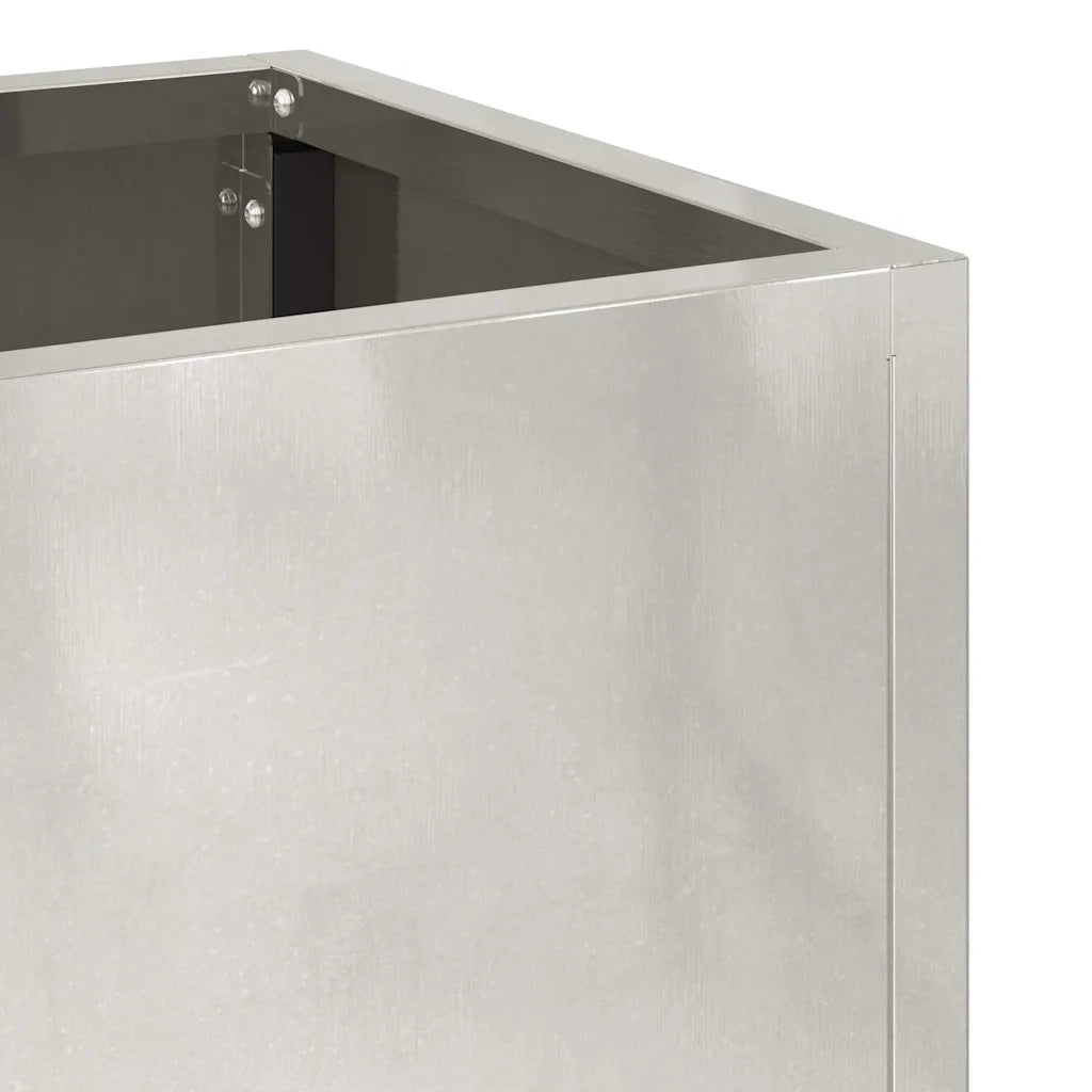 Fioriere | Cassetta per fiori | Vaso da Giardino Rialzato Argento 60 x 26 x 45 cm