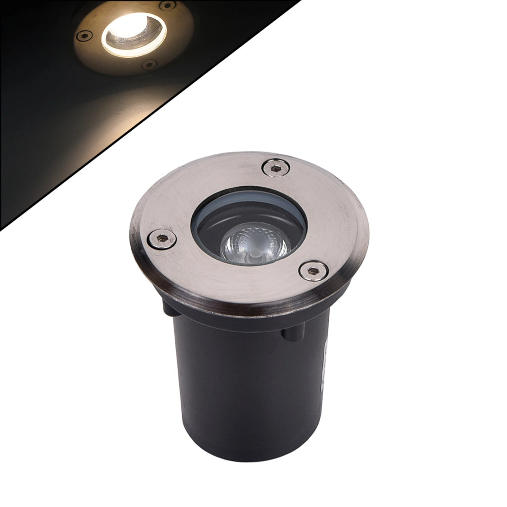 FARETTO LED SEGNAPASSO CALPESTABILE DA 1W LUCE CALDA 3000K - PERFETTO PER VIALI SENTIERI E GIARDINI IP65