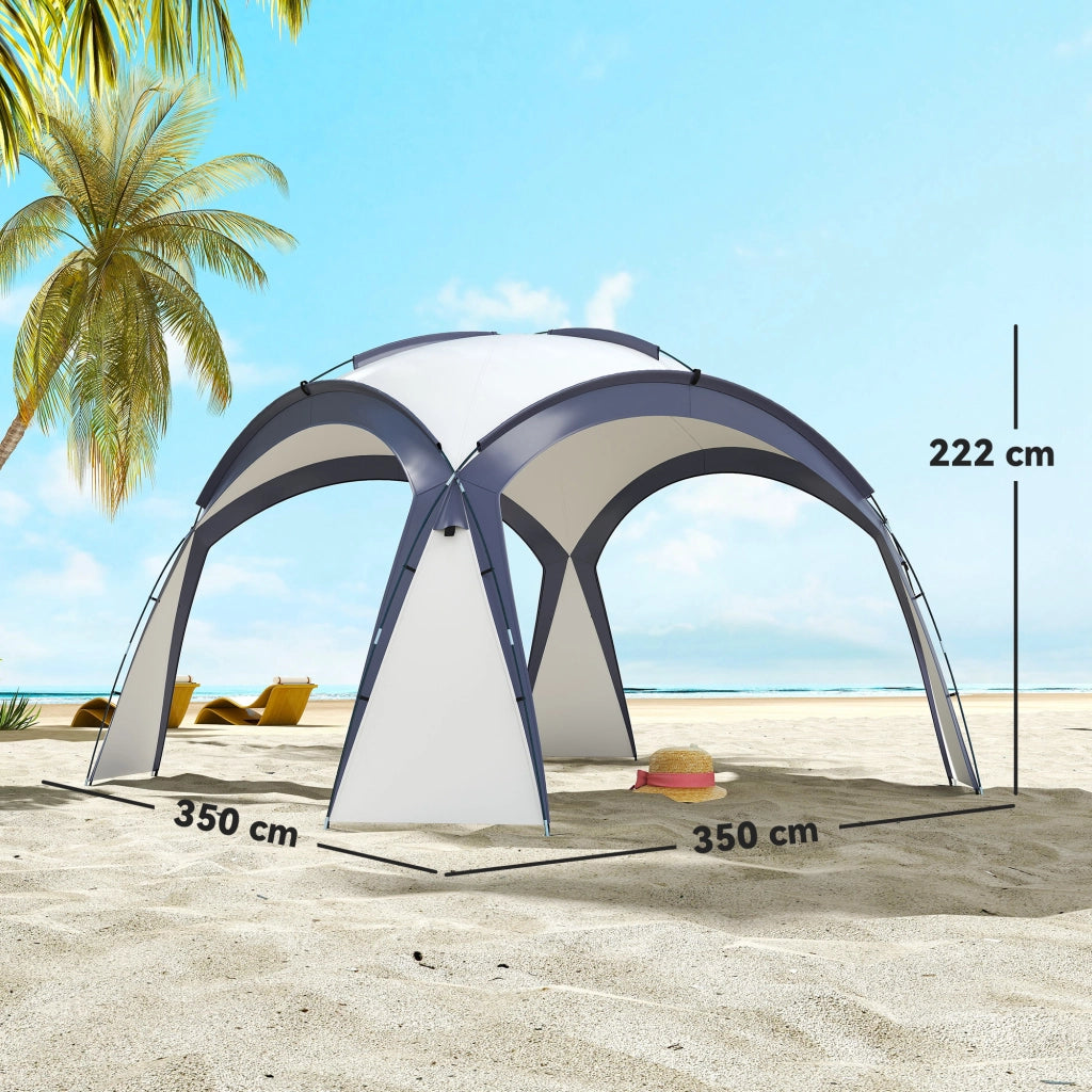 Gazebo da giardino ¨C zephmum ¨C crema 350x350x222 cm