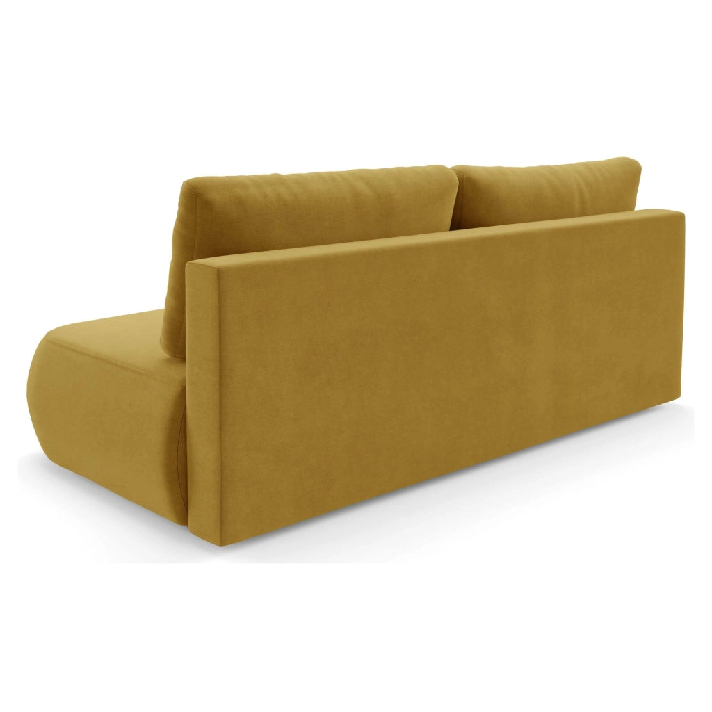 Brugnato, Divano Letto 2 Posti Contenitore, 210x106 cm Giallo