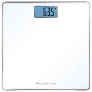 Rowenta Classic BS1501 , bilancia pesapersone elettronica, 31x31 cm, fino a 160 Kg con graduazione di precisione ogni 100g, spessore di 22 mm, batterie incluse, vetro temperato, bianco