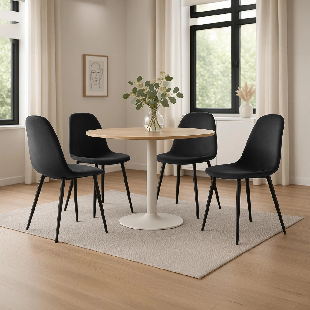 Set di 4 sedie da pranzo in velluto Napier 3