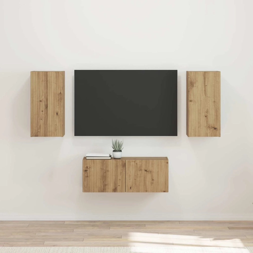 Set mobile TV 6 pcs Rovere artigianale Legno multistrato 3409068