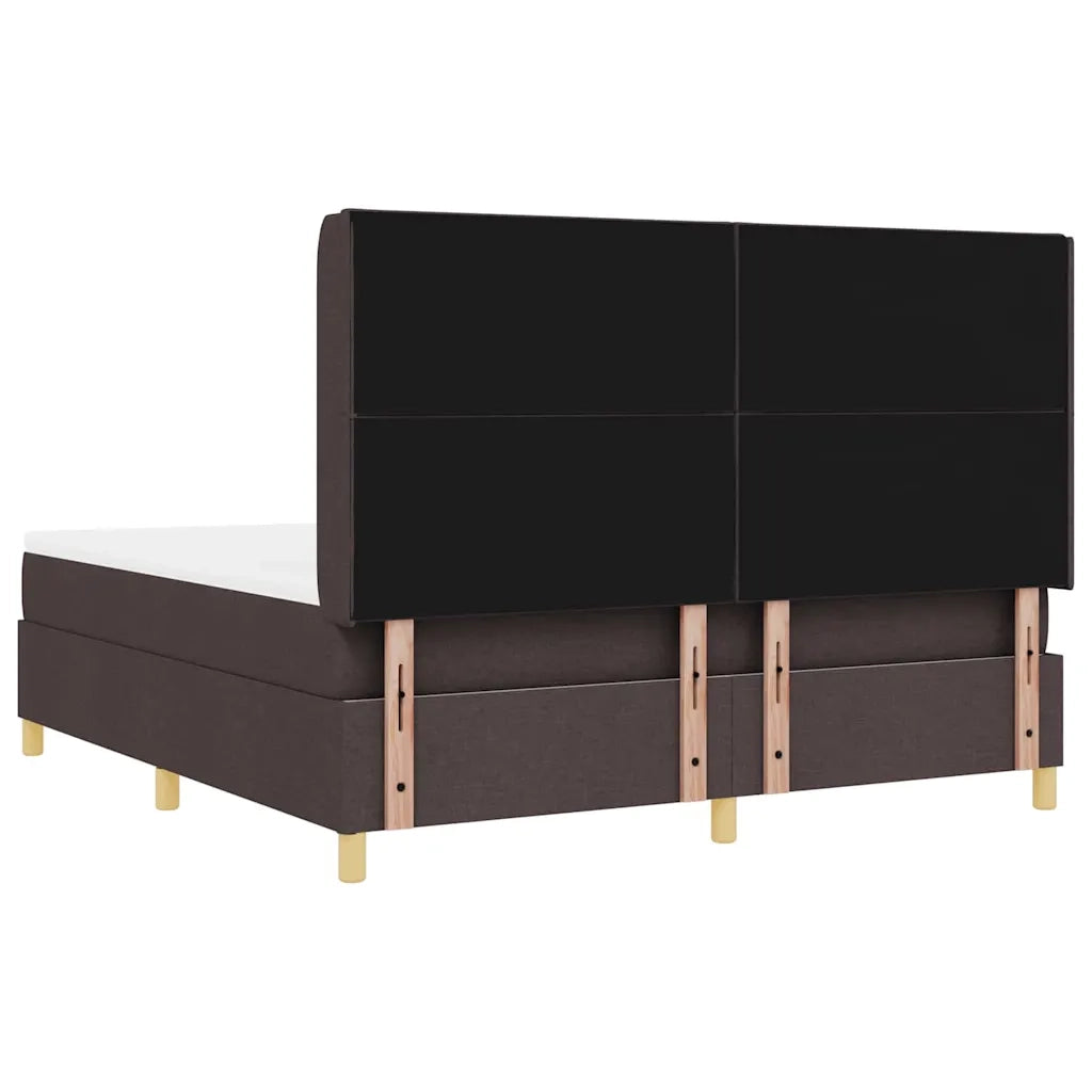 Letto a molle con strisce LED Marrone 180 x 200 cm Tessuto 3343773