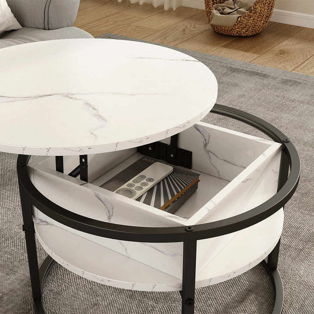 Vicco Tavolino Marmo bianco 57 x 57 cm