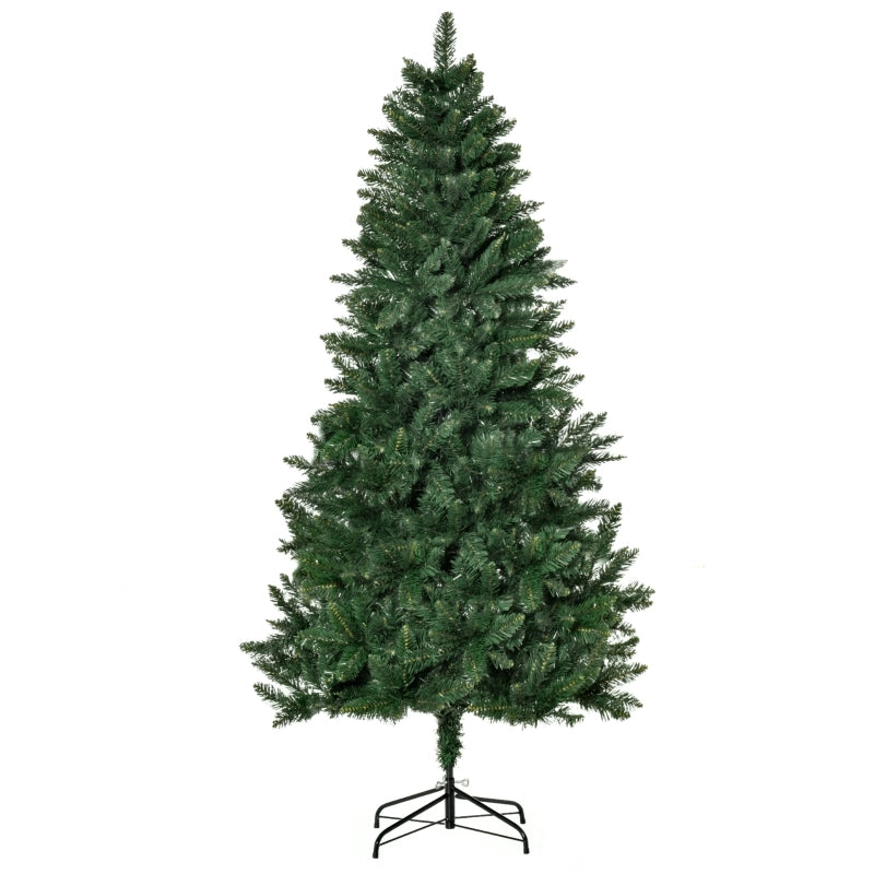 Albero di Natale artificiale, pino da 180 cm con 724 rami, supporto in metallo per uso interno.