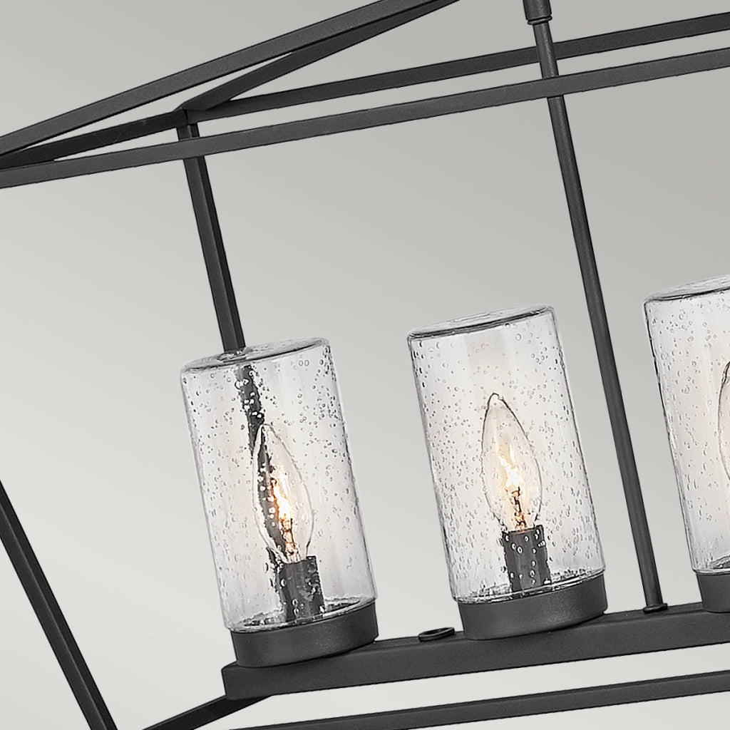 Lampada sospesa esterna nera 6xE14 Alford Place Quintiesse