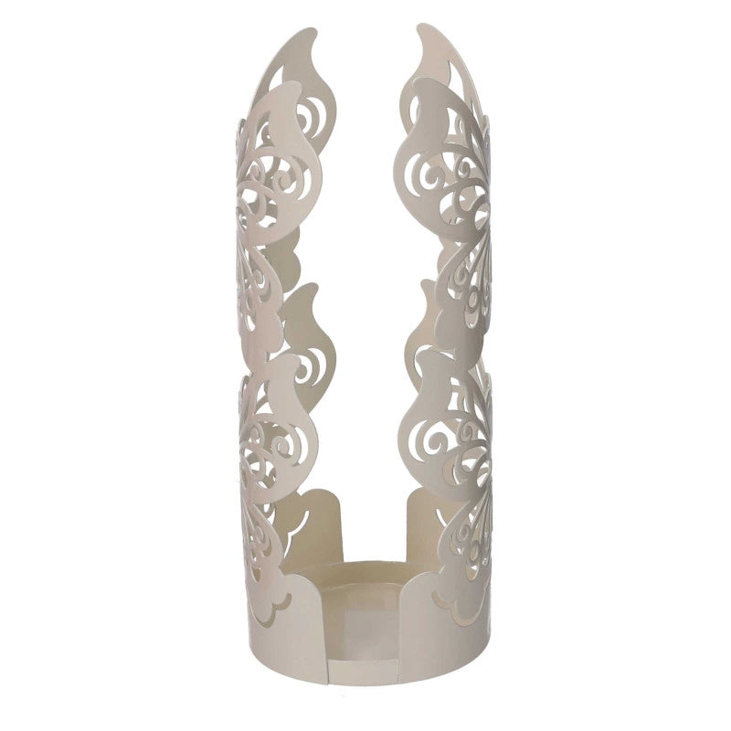 Portabicchiere metallo farfalla crema tondo cm ø8h13.5