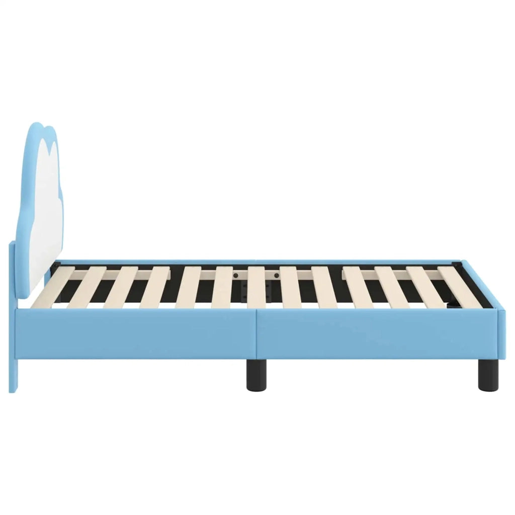 Letto singolo | Letto per adulti | Struttura letto per bambini con testata Blu 70 x 140 cm PU