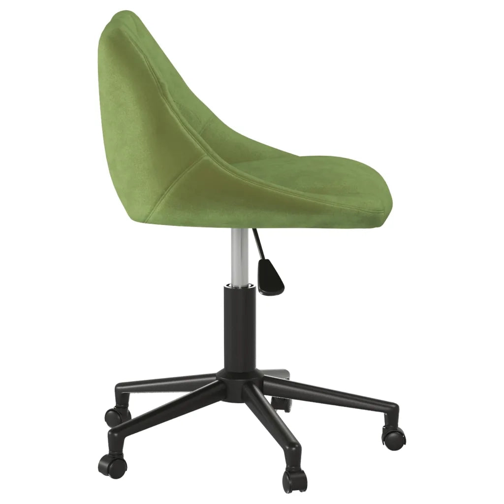 vidaXL Sedia da Pranzo Girevole Verde Chiaro in Velluto