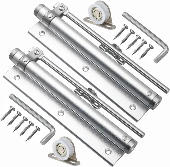 Dichiatore di Porta Adattabile per Superficie - Carico Portante 40kg - Materiale in Alluminio - Dichiatore di Porta Adattabile per Superficie - Porta Auto Chiudente - Carico Portante 40kg (2 pezzi)
