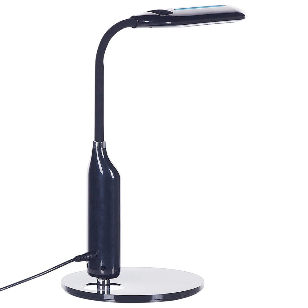 Lampada da ufficio LED nera materiale sintetico braccio regolabile 38 cm soggiorno ufficio cameretta