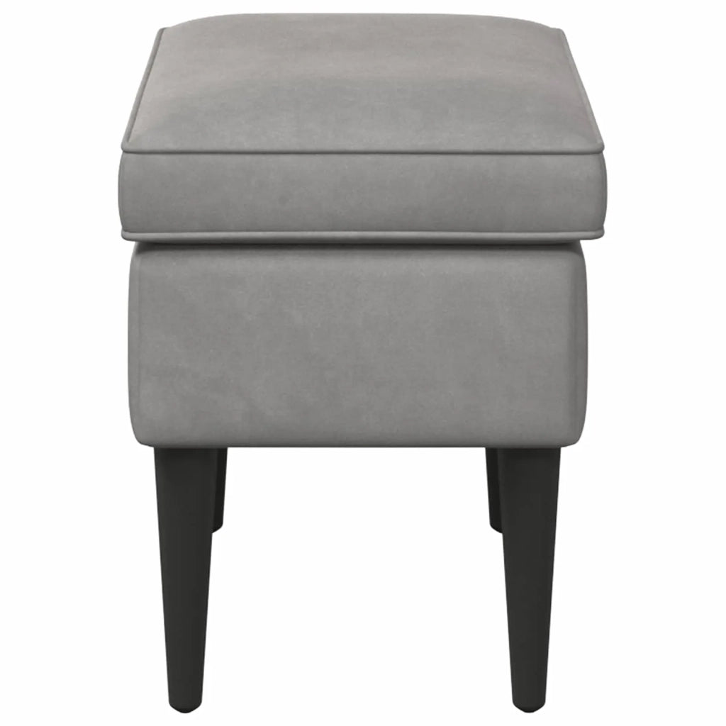 Poggiapiedi Grigio Chiaro 55 x 35 x 41 cm Velluto