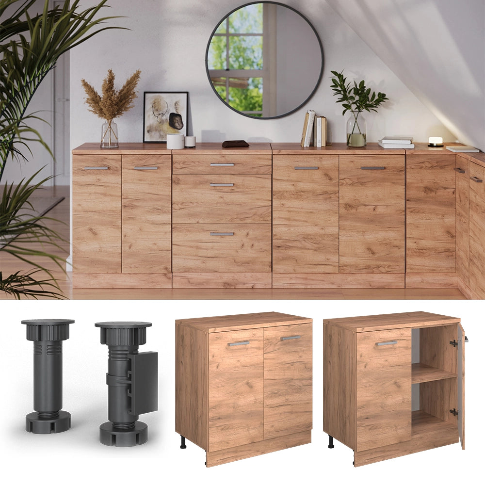 Mobile per mansarda Rion Rovere dorato/Rovere dorato 80 x 83.8 cm senza inclinazione con 2 ante Vicco