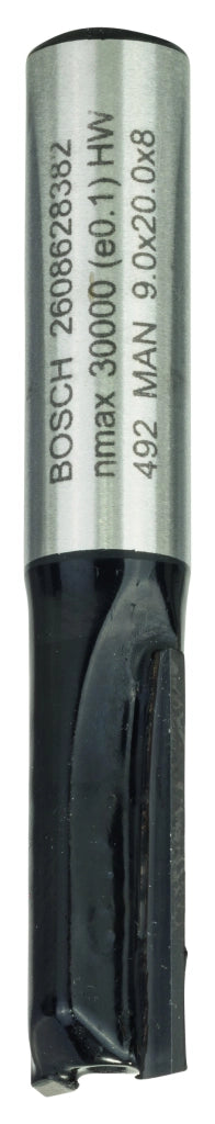 2608628382 - Fresa dritta, 8 mm, D1 9 mm, L 20 mm, G 51 mm 8 mm, D1 9 mm, L 20 mm, G 51 mm