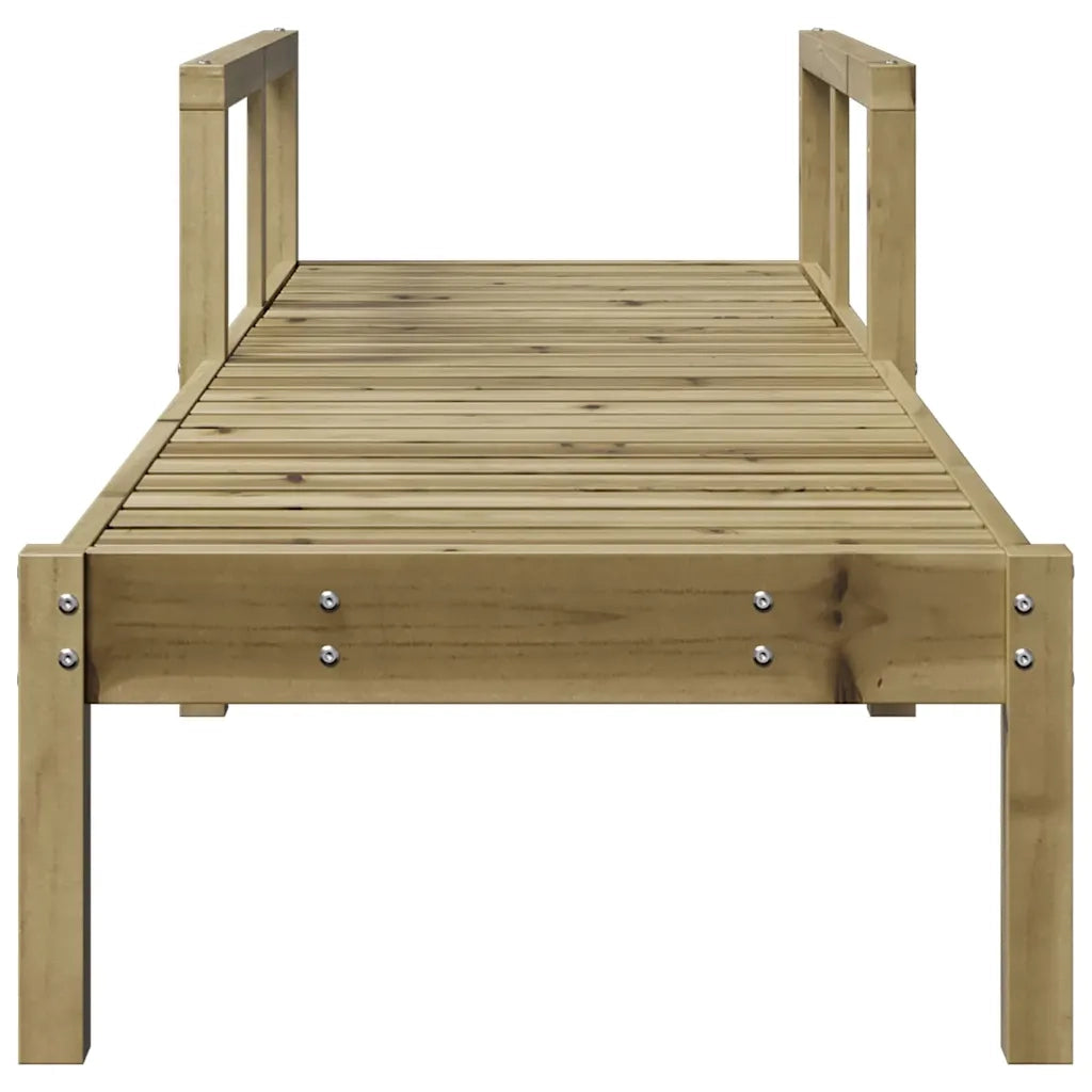 Lettino Prendisole 199,5x62x55 cm in Legno Impregnato di Pino 832542