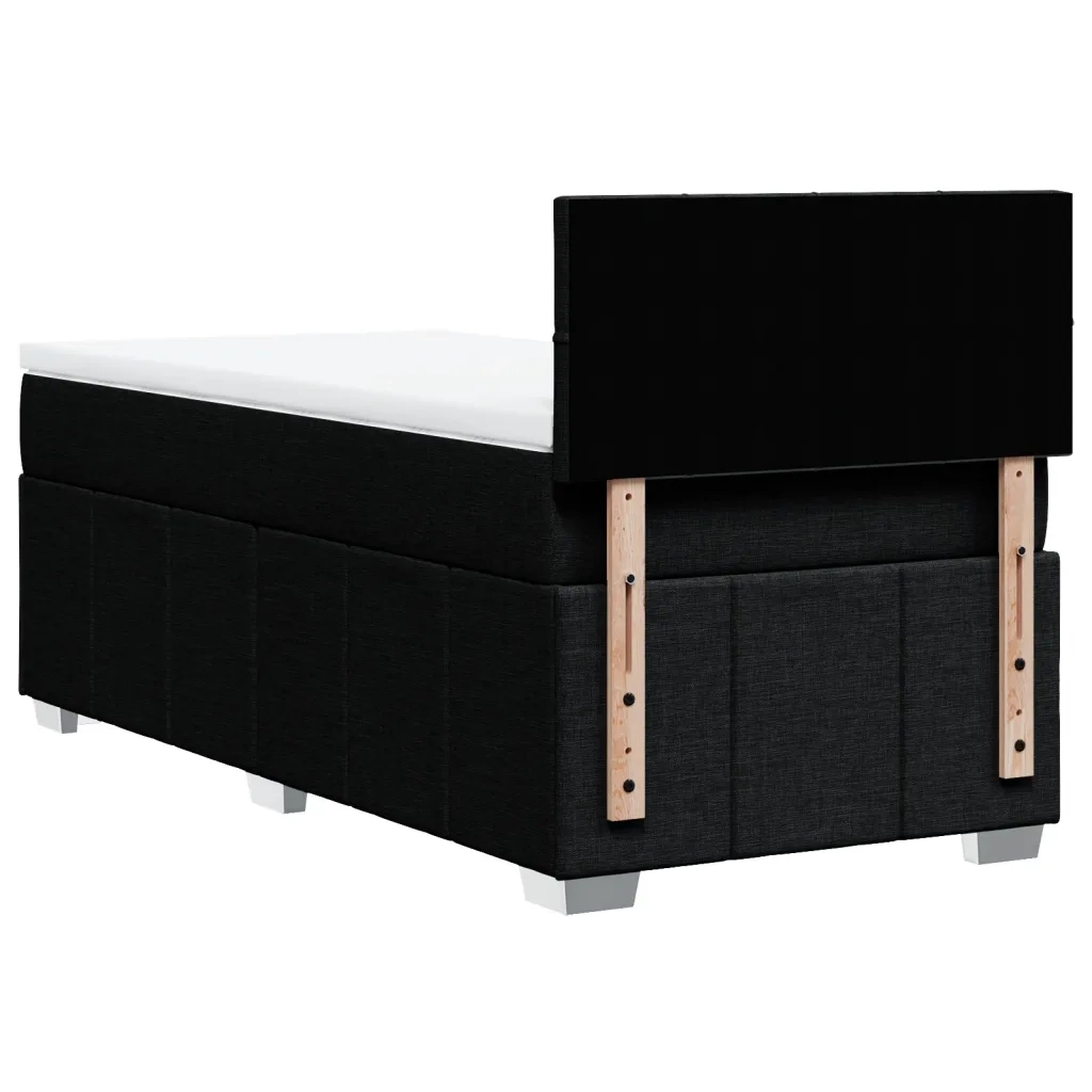 Giroletto a Molle con Materasso Nero 80x200 cm inTessuto 3289197