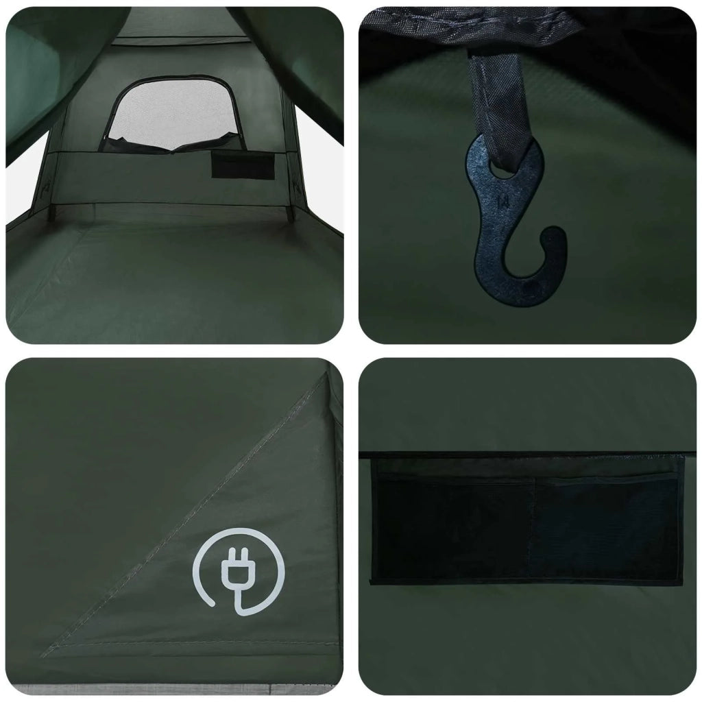 Tenda Familiare con tetto Verde militare 420 x 305 x 200 cm 42028500