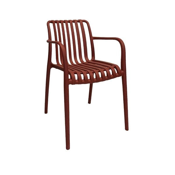 SEDIA DA GIARDINO TERRACOTTA NIVES IN POLIPROPILENE IMPILABILE 58X42X8