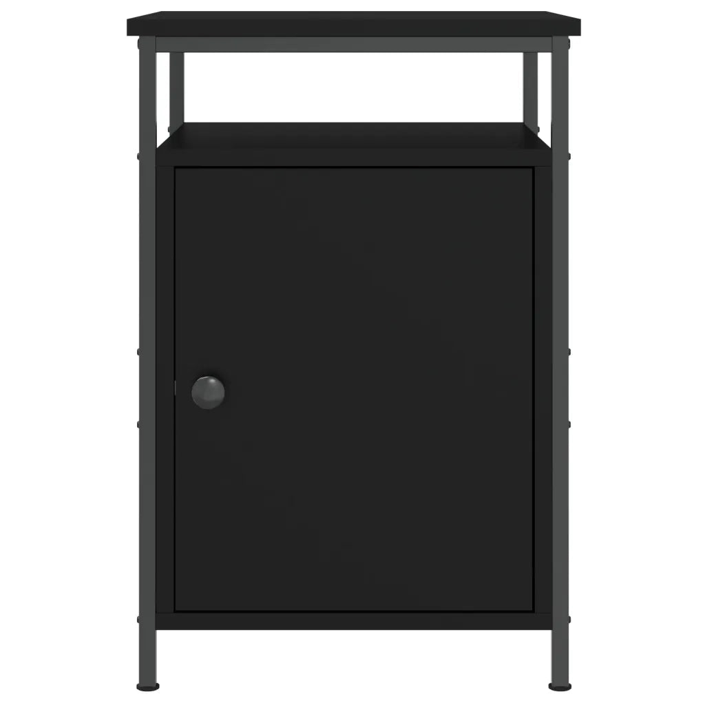 Comodini 2 pz-Set di 2 Tavolino da notte Neri 40x42x60 cm in Legno Multistrato